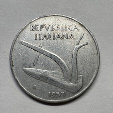 1953 Italy 10 Lire - Beautiful
