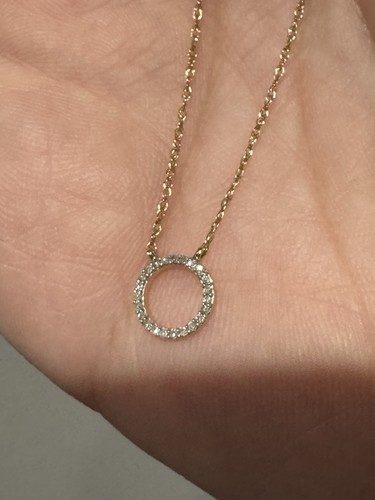 Collana con ciondolo pavè - , di