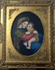 Dipinto olio su tela Madonna