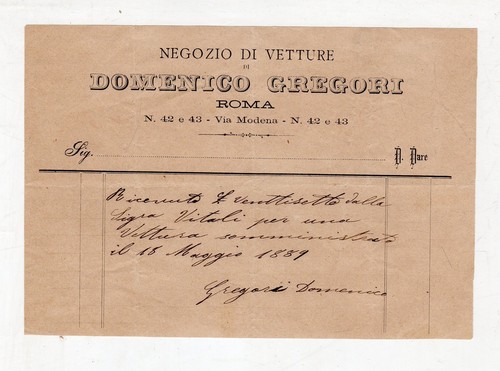 Fattura antica domenico - antica,