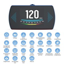 P12 Auto OBD2 Head Up Display Doppio Sistema per HUD OBD Car Gauge Smart Digital