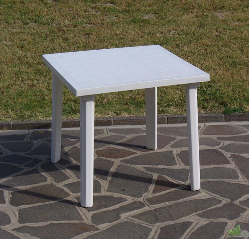 Tavolo resina esterno quadrato - tavolo,