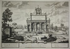 Roma Roma Roma Fontana Paola veduta incisione Rossi Alberto 1724