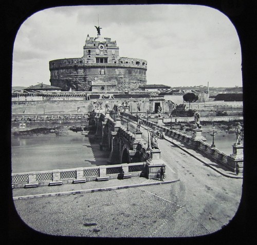 Glass magic lantern slide - glass,