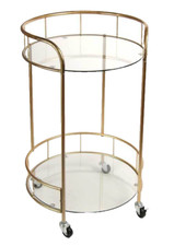 CARRELLO METALLO ORO TONDO 2