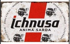 Targa Metallo Vintage Birra ichnusa 20x30