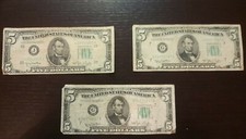 Lotto Banconote 5 Dollari  USA