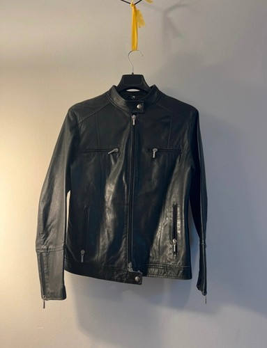 Giacca biker vera pelle - in,