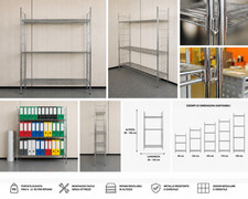 Scaffale libreria cromato - libreria,