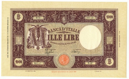 1000 lire barbetti - 1000, grande