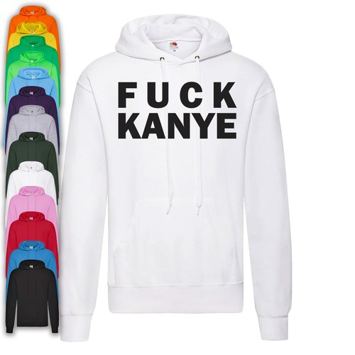 Felpa con cappuccio - fu*k, kanye
