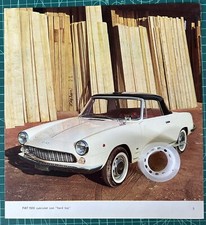 Rara Pubblicita’ FIAT 1500 Cabriolet Hard Top ALLEMANO 1963