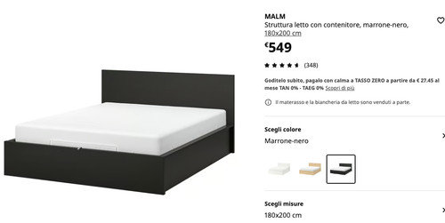 Struttura letto malm - struttura,