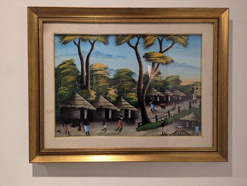 Dipinto olio africano