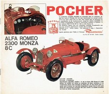 catalogo Pocher Rivarossi ALFA 2300 1970, trains à échelle HO, canons etc F   aa