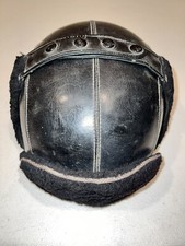 Vintage Wolverine Hard Shell Arctic Helmet Leather Faux Lined Work Motorcycle  