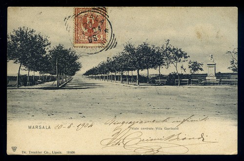 Cartolina marsala viale - marsala,