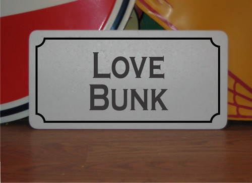Insegna metallo love - metallo, bunk
