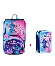 Zaino Estensibile Scuola Disney Lilo & Stitch + Astuccio 3 zip Completo - 2025