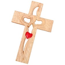  Accessori Home Decor Ornamenti a Mano a Forma di Cuore Decorazione Legno Acquario