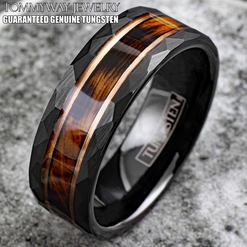 Anello uomo tungsteno nero - anello,