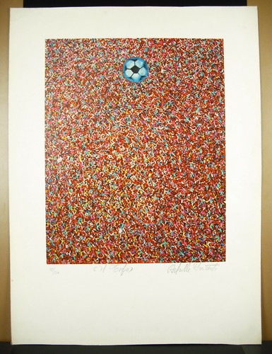 Hommage football estampe