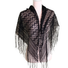 Scialle nero elegante vintage