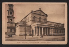ANTICA CARTOLINA VIAGGIATA REGNO D'ITALIA DEL 1918 - ROMA BASILICA DI S