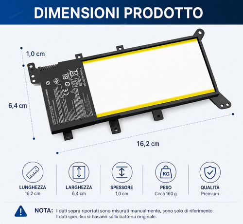 Batteria asus c21n1347 x554l - asus,