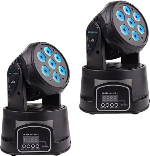 Luci testa mobile 7x8w - dj,