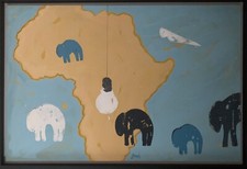 Quadro Corrado Zani Africa Idea Elefanti 120 X 80 Cm