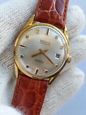 OROLOGIO MONVIS AUTOMATICO CAL. ETA 2452 DATA PLACCATA ORO UOMO 34,5mm MADE IN SVIZZERA