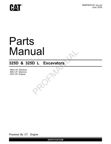 Catalogo ricambi escavatore