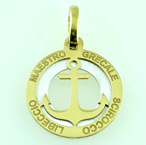 Ciondolo oro 18kt ancora rosa - oro,