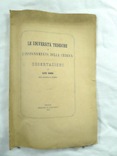 LIBRO ANTICO LUIGI GABBA TREVISO LE UNIVERSITà TEDESCHE CHIMICA FISICA 1870