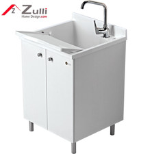 LAVATOIO MONTEGRAPPA LOOK-ONE 60X60 BIANCO POMOLO GRIGIO C/ASSE TERMOPLASTICO