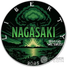 NAGASAKI Liberty 1 Oz Moneta Argento 1$ USA 2025