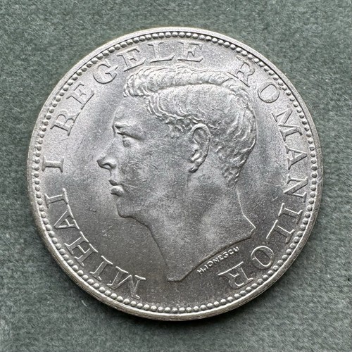 Moneta argento romania 500 lei - romania,