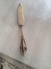 Coltello da burro Sterling vintage con dettaglio firmato W S S And Co. Newark N.j.