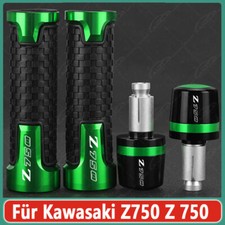 LOGO Z750 2PCS Manubrio Maniglie Gomma Impugnatura Acceleratore per Kawasaki Z750 Z 750
