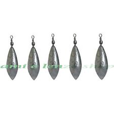 5 PIOMBI A PERA CON GIRELLA GR 30 PESCA BOLENTINO SURF CASTING LEDGERING LAGO