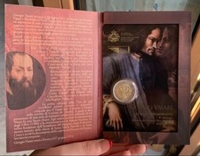 GIORGIO VASARI 2 EURO 2011 SAN MARINO 500° ANNIVERSARIO FIOR DI CONIO IN FOLDER