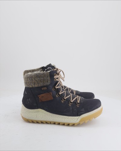 Stivaletto rieker camoscio blu - camoscio,