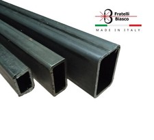 TUBOLARE BARRA RETTANGOLARE SCATOLARE TUBO FERRO ACCIAIO DA  3 E 6 METRI