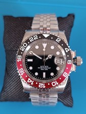 Orologio automatico Nh35a Vetro Zaffiro, Acciaio904L Ghiera Rossa   NeraCeramica