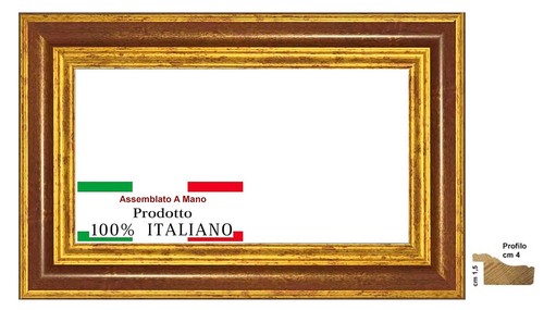 Cornice legno oro e - cornice, in