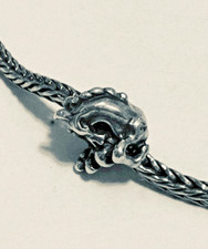 Trollbeads perlina argento