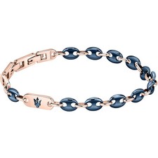 Bracciale Uomo MASERATI JM422ATZ17 Acciaio Inossidabile Rosè Ceramica Blu