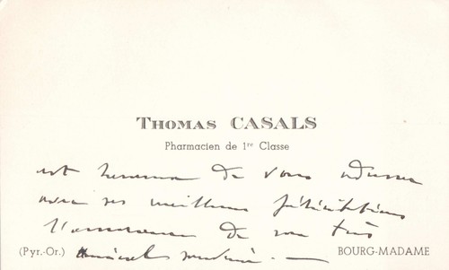 Ancienne carte visite - carte,