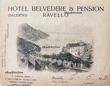 Ravello Hotel Belvedere & Pension P. Caruso prop. Vino Gran wine bianco 1921